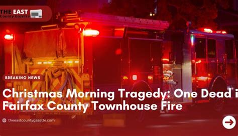 1 Dead in Christmas Morning Townhouse Fire in Centreville.